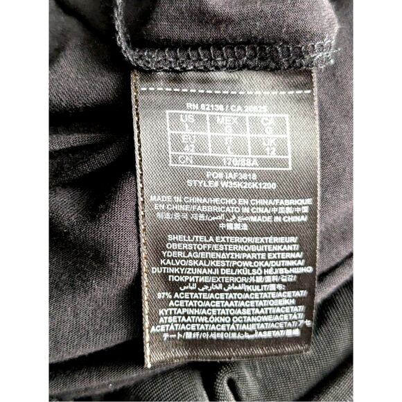 Guess NWT Black shimmer Wmns dress sz LBust36 Waist 30"knitWide V back Lined - Picture 8 of 13